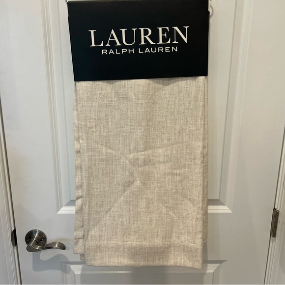 Ralph Lauren 54x108 Belgian Linen Back Tab Linen Beige Window Curtains 2 Panels - Picture 2 of 4
